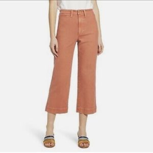 Madewell cropped wide leg coral size 31